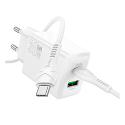 СЗУ Hoco N71 Nuevo, З кабелем, Type-C, Білий