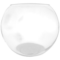 Ваза для квітів скляна кругла прозора, 150х135 мм