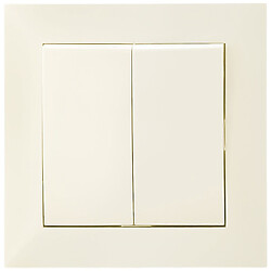 Выключатель двухклавишный встраиваемый SVEN SE-60016L-C