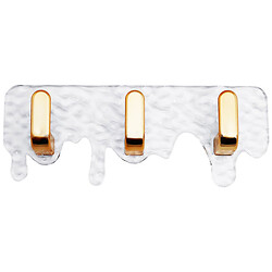 Вешалка настенная пластиковая самоклеящаяся на 3 крючка