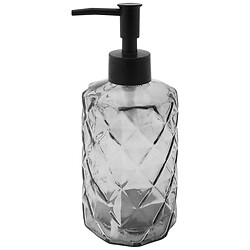 Дозатор для жидкого мыла стеклянный рельефный, 330 мл