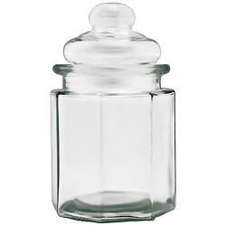 Емкость для сыпучих стеклянная ребристая с крышкой, 260 мл