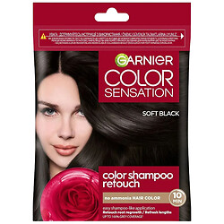 Крем-краска для волос GARNIER Color Shampoo Retouch, Soft Black 2.0