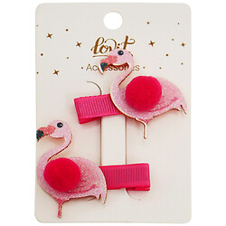 Набір заколок-затискачів для волосся "Фламінго", 2 шт