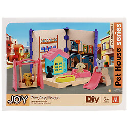 Набор игрушечный "Домик с котиками", аксессуарами