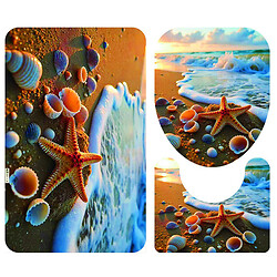 Набір килимків для ванної кімнати "Морський дизайн", 3 шт