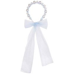 Обруч для волосся з фатином, намистинами, мікс, Lovit