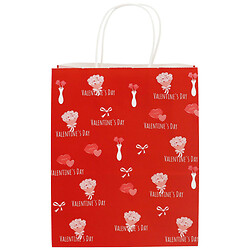 Пакет подарочный бумажный "День Валентина", 22х27х11 см.