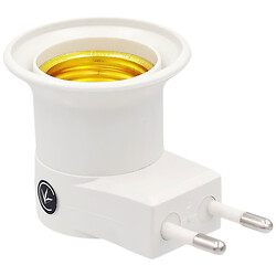 Патрон-перехідник мережевий пластиковий з вимикачем YS E27