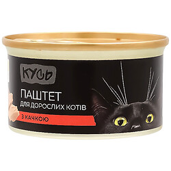 Паштет для дорослих котів консервований Кусь з качкою, 85 г