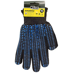Рукавички робочі трикотажні з поліестерним покриттям WERK