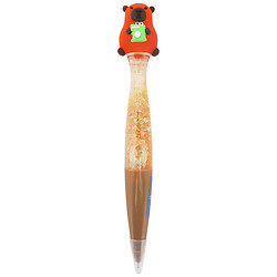 Ручка гелева з блискітками в корпусі "Капібара"