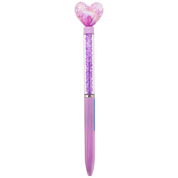 Ручка шариковая с камешками в корпусе "Сердце"