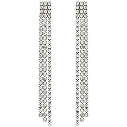 Серьги женские длинные со стразами