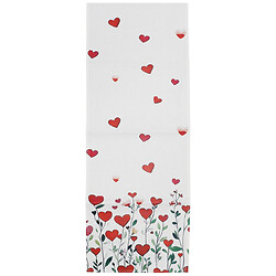 Скатерть-ранер декоративная с принтом "Сердца", 33х180 см