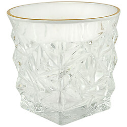 Стакан стеклянный низкий фигурный рифленый, 290 мл