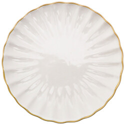 Тарелка десертная фарфоровая волнистая, d=20,7 см