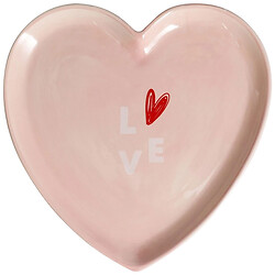 Тарелка стеклянная фигурная "Сердце", в ассортименте, d=20 см