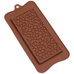 Форма для шоколаду силікінова прямокутна з сердечками