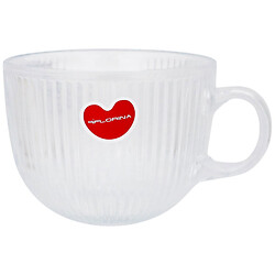 Чашка стеклянная ребристая FLORINA Livia, 510 мл