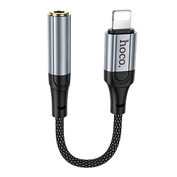 AUX кабель Hoco LS36A Fresh Apple iPhone SE 2022 / iPhone 14 Pro Max / iPhone 14 Plus / iPhone 14 Pro / iPhone 14 / iPhone 13 Pro / iPhone 13 Mini / iPhone 13 / iPhone 13 Pro Max / iPhone 12 Mini / iPhone 12 Pro Max, Lightning, 1.0 м., Сірий