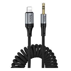 AUX кабель Hoco UPA33A Nuevo Apple iPhone SE 2022 / iPhone 14 Pro Max / iPhone 14 Plus / iPhone 14 Pro / iPhone 14 / iPhone 13 Pro / iPhone 13 Mini / iPhone 13 / iPhone 13 Pro Max / iPhone 12 Mini / iPhone 12 Pro Max, Lightning, 1.5 м., Черный