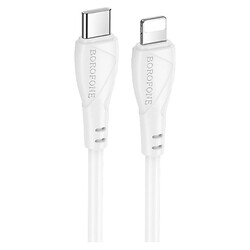 USB кабель Borofone BX121 Energy Apple iPhone SE 2022 / iPhone 14 Pro Max / iPhone 14 Plus / iPhone 14 Pro / iPhone 14 / iPhone 13 Pro / iPhone 13 Mini / iPhone 13 / iPhone 13 Pro Max / iPhone 12 Mini / iPhone 12 Pro Max, Lightning, 1.0 м., Белый