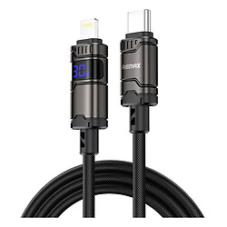 USB кабель Remax C01-AC66W Apple iPhone SE 2022 / iPhone 14 Pro Max / iPhone 14 Plus / iPhone 14 Pro / iPhone 14 / iPhone 13 Pro / iPhone 13 Mini / iPhone 13 / iPhone 13 Pro Max / iPhone 12 Mini / iPhone 12 Pro Max, Lightning, 1.2 м., Черный