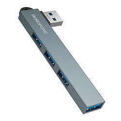USB Hub Borofone FH1, USB, Серый