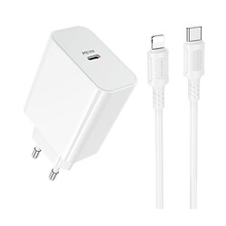 СЗУ Borofone BA107A Stellar Apple iPhone SE 2022 / iPhone 14 Pro Max / iPhone 14 Plus / iPhone 14 Pro / iPhone 14 / iPhone 13 Pro / iPhone 13 Mini / iPhone 13 / iPhone 13 Pro Max / iPhone 12 Mini / iPhone 12 Pro Max, С кабелем, Lightning, Белый