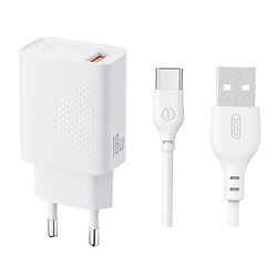 СЗУ XO L159, С кабелем, Type-C, Белый