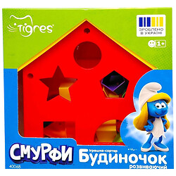 Игрушка-сортер Домик развивающий "СМУРФ", Tigres