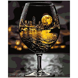 Картина по номерам с красками металлик "Бокал вдохновения", 40x50 см, Origami