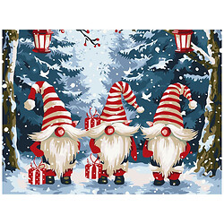 Картина за номерами "Гноми з подарунками", 30х40 см, Strateg