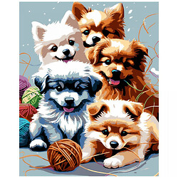 Картина по номерам "Играющие щенки", 40х50 см, Strateg