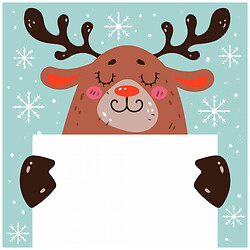 Картина за номерами "Олень з листівкою", 20х20 см, Strateg