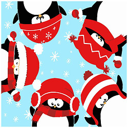 Картина за номерами "Пінгвіни-друзі", 20х20 см, Strateg