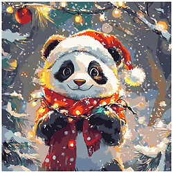 Картина по номерам "Праздничная панда", 40х40 см, Strateg
