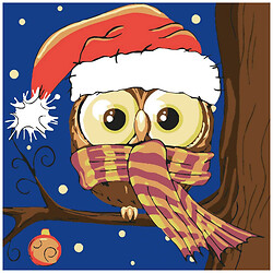 Картина по номерам "Сова на ветке", 20х20 см, Strateg