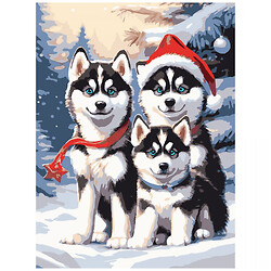 Картина за номерами "Хаски у снігу", 30х40 см, Strateg