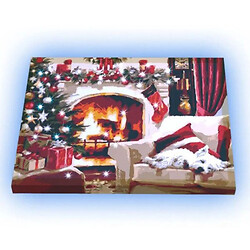 Картина по номерам со светодиодной подсветкой "Рождественское сияние", 40х50 см, Riviera Blanca