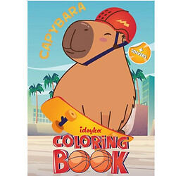 Книжка-раскраска со стикерами "Капибара и спорт", Ідейка