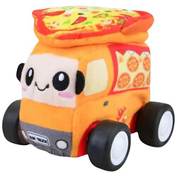 Машинка мягкая "Пицца", звуки транспорта, веселые мелодии, вибрация, съемный чехол, резиновые шины, на батарейках, в коробке, Qilun Toys