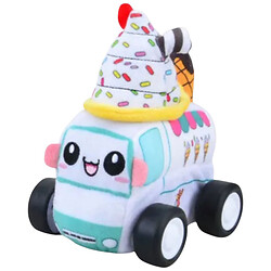 Машинка м'яка "Фургон з морозивом", звуки транспорту, веселі мелодії, вібрація, знімний чохол, гумові шини, на батарейках, в коробці, Qilun Toys