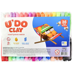 Набор для творчества, воздушный пластилин, "UʼDO Clay", 36 шт, брикет 10 г, укр, Strateg