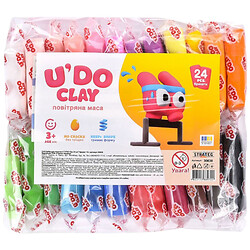 Набор для творчества, воздушный пластилин, "UʼDO Clay. 24 шт", брикет 10г, Strateg