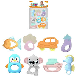 Набір брязкальця 8 штук, прорізувач, в пакеті, Mic