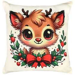 Подушка микровелюр "Помощник Санты", 35х35 см, Strateg