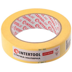 Скотч малярный INTERTOOL DM-3040, 40.0 м., 30 мм., Желтый