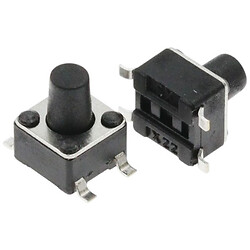 Тактовая кнопка SMD 4-pin 4.5х4.5x7.5мм, шток 4 мм